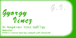 gyorgy vincz business card